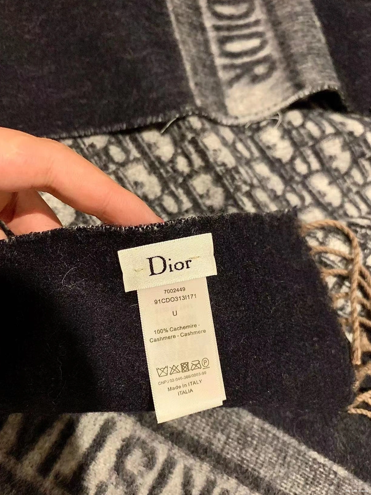 THROW WOOL BLANKET OBLIQUE 0813